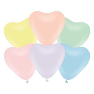 12″ Heart Macaron Pastel Colours