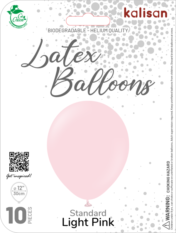 12" Standard Light Pink - 10CT (5 packs of 10ct)
